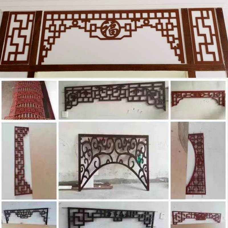 中式挂落过道走廊横梁雕花遮挡门楣装饰欧式门头花格玄关隔断定g