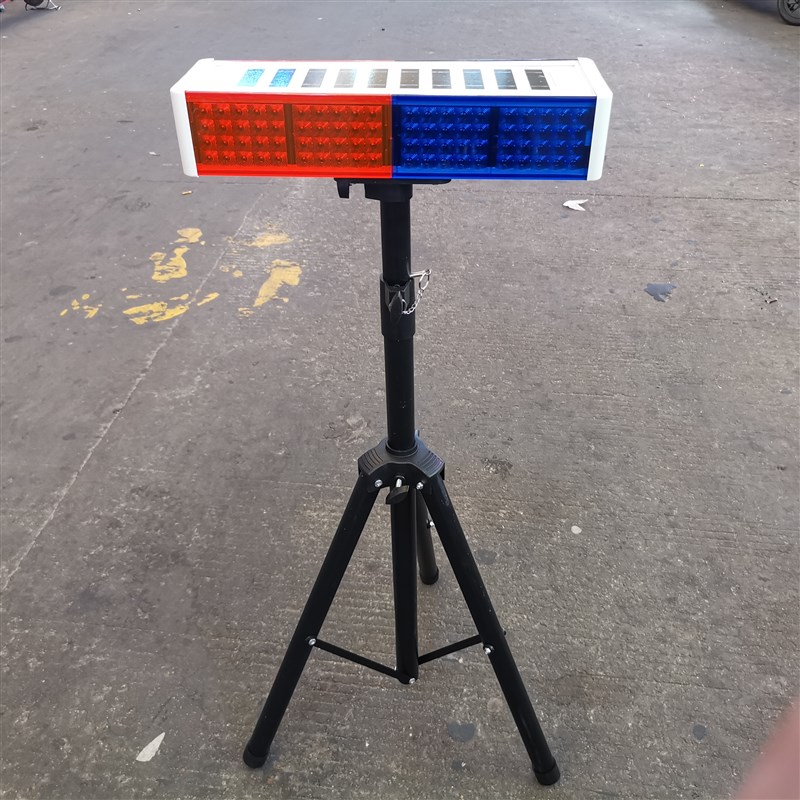 太阳能充电警示爆闪灯交通道路障强光路边红蓝频闪LD施工信号插