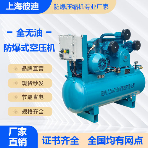 防爆空气压缩机活塞式BT4化工厂CT4粉尘高压空压机生产厂家