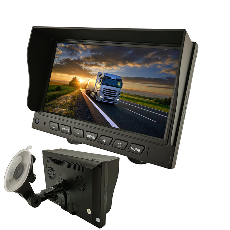 24V12V倒车显示器吸盘支架车载显示屏挂车货车航空头倒车影像监控