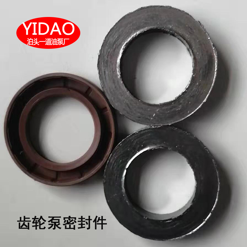 KCB专用一道油泵厂氟胶丁青四氟填料齿轮泵配件石墨骨架油封密封