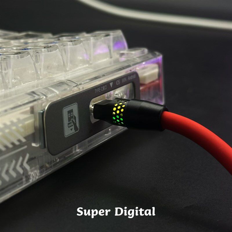 纯手工DIY客制化软矽胶数据线 线机械键盘线 线8股磁吸铭牌铜键盘