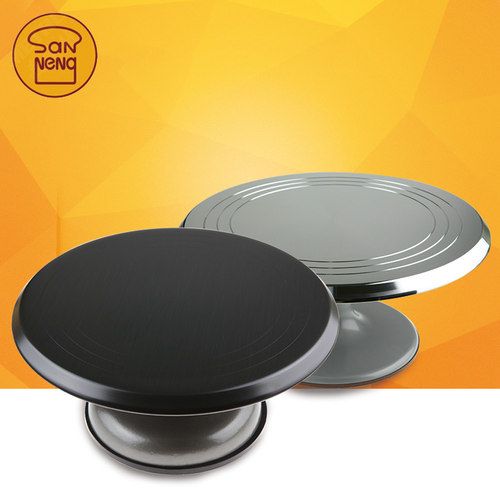 三能烘焙器具 铸铝转台蛋糕裱花台SN4158/SN4160薄形硬膜高档转盘