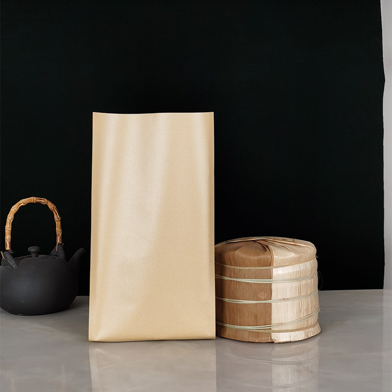 七饼357克茶饼桶包装袋袋子茶叶加厚密封牛皮纸铝箔储存收纳防潮