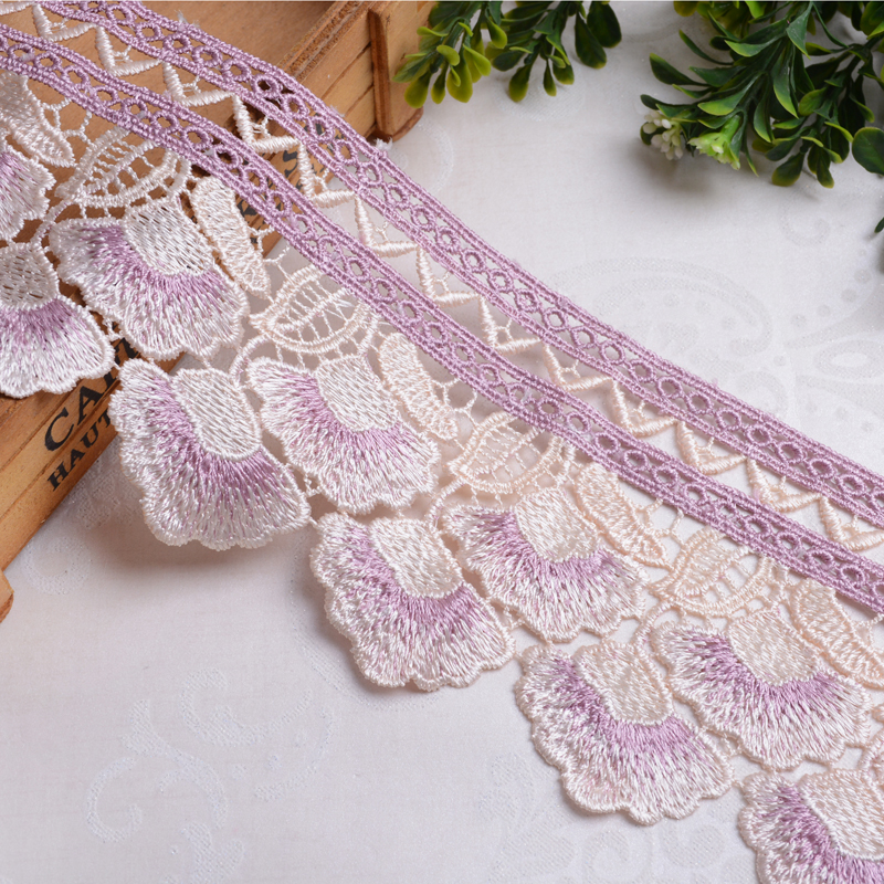 窗帘花边水溶边树叶边沙发配饰辅z料装饰边宽边抱枕边绣花边S-082