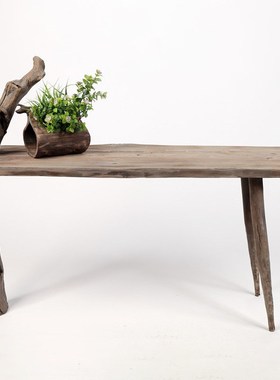 厂家销售手工打造现代简约原木桌子长桌家L居名宿酒店创意装饰家