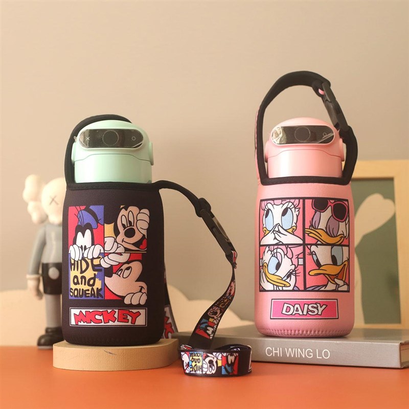 儿童保温杯套手提h斜挎适配MIKAPU米咔布550ML指纹水杯套防摔壶袋