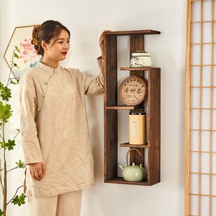 博古架实木中式桌面置物多宝阁茶杯架子茶具收纳小茶壶紫砂壶摆放