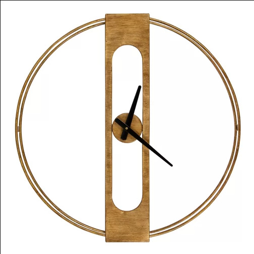 厂家批发欧式客厅时尚静音挂钟 金属壁挂钟表圆形镂空铁艺