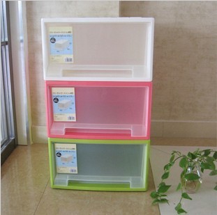 包邮单层抽屉柜塑料 收纳柜 整理抽屉J 储物箱 叠加式组合柜