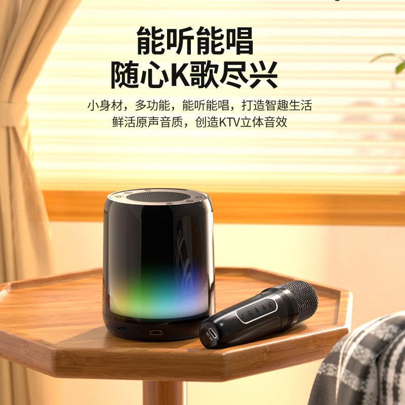 响跨境热牙销蓝音箱K家用小958型KTV便捷式迷你卡拉OK麦克风歌音