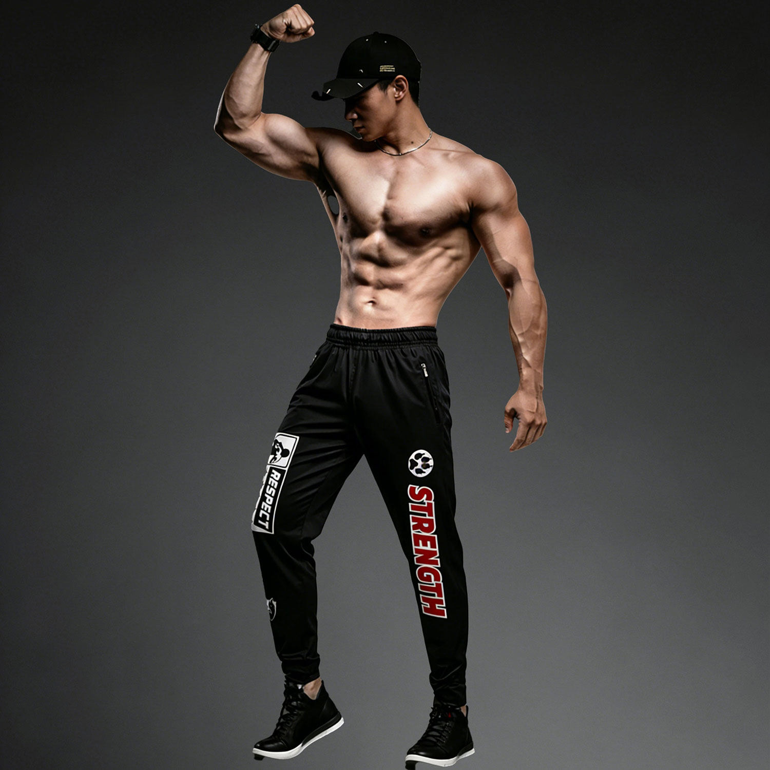 VSZAP秋冬新款美式街头风长裤男士运动休闲潮牌宽松大码健身卫裤