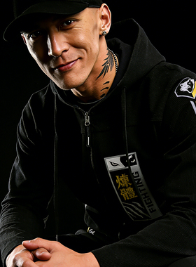 VSZAP双面穿连帽男士运动休闲健身拉链卫衣秋冬都市美式开衫外套