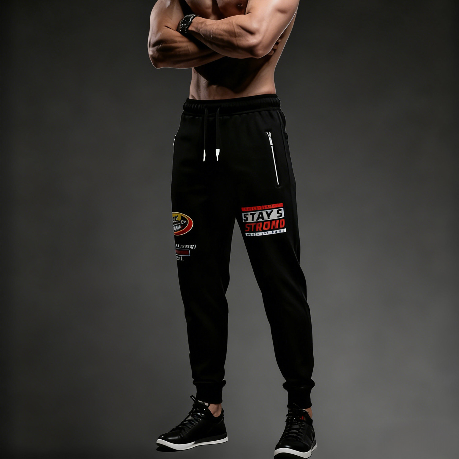 VSZAP美式街头健身卫裤运动休闲秋冬男大码潮牌舒适大码弹力长裤