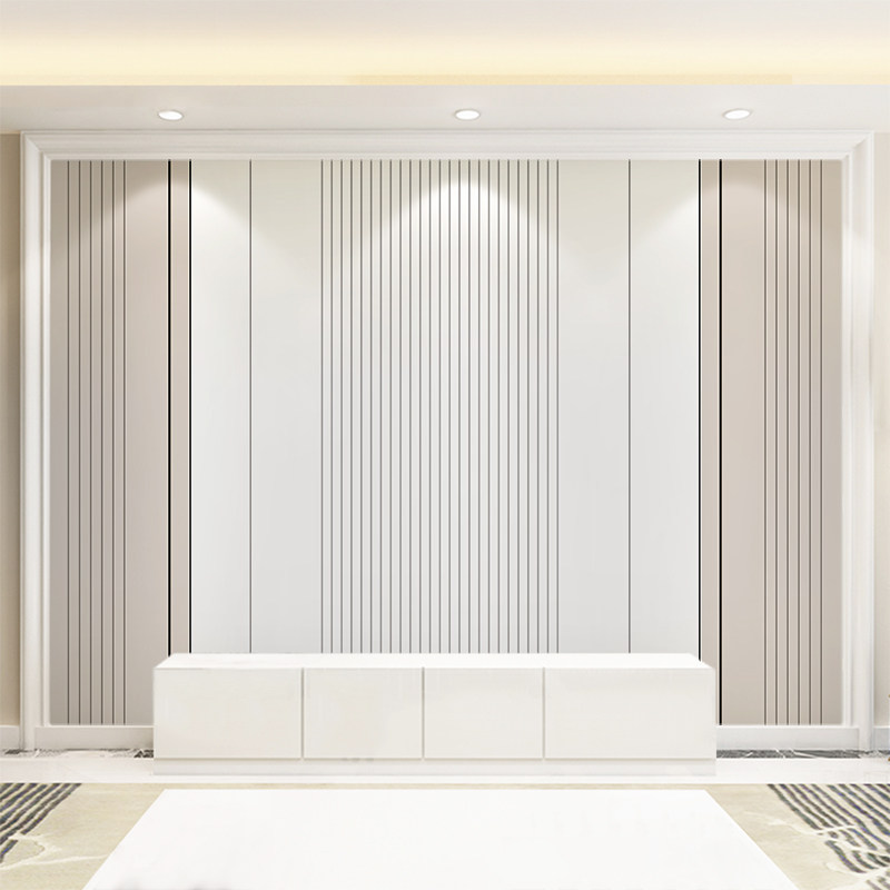 电视背景墙壁纸现代简p约素色壁布客厅沙发卧室轻奢风墙布格栅壁