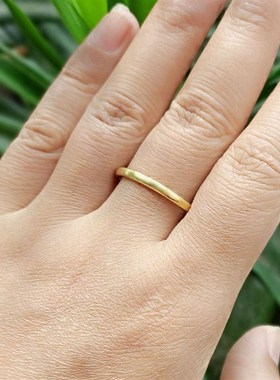 代加工按要求定做j2毫米面宽女手工订做定制弧面纯铜黄铜戒指指环