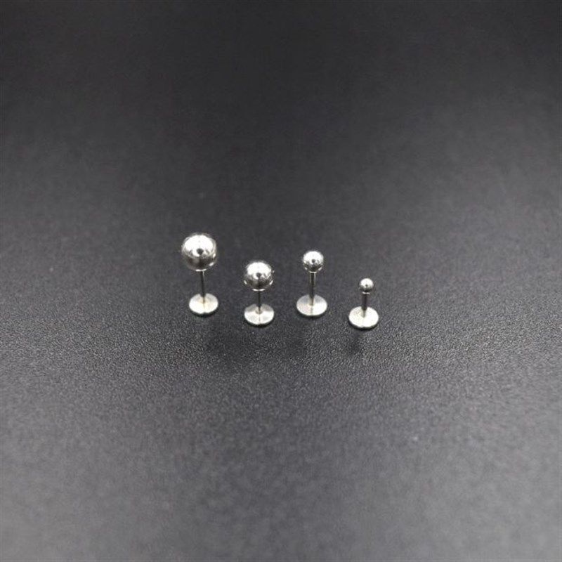 细针平底球球耳钉 螺丝t拧球迷你哑铃简约隐形耳骨钉小耳钉男女