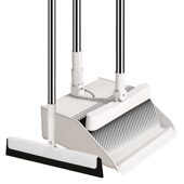 甄选拼接不锈钢杆软毛扫把簸箕地刮套装 三件套毛发灰尘清洁可折叠