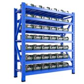 甄选七八层货架仓储仓库库房蓝色货架轻型中型快递架子家用白色储