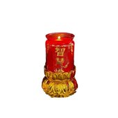 甄选玻璃酥油斗烛燃48小时酥油灯平安灯还愿灯开运酥油蜡烛6种字