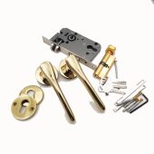 分体执手锁 金色压把执手锁 甄选简约金色室内门锁具 木门执手锁