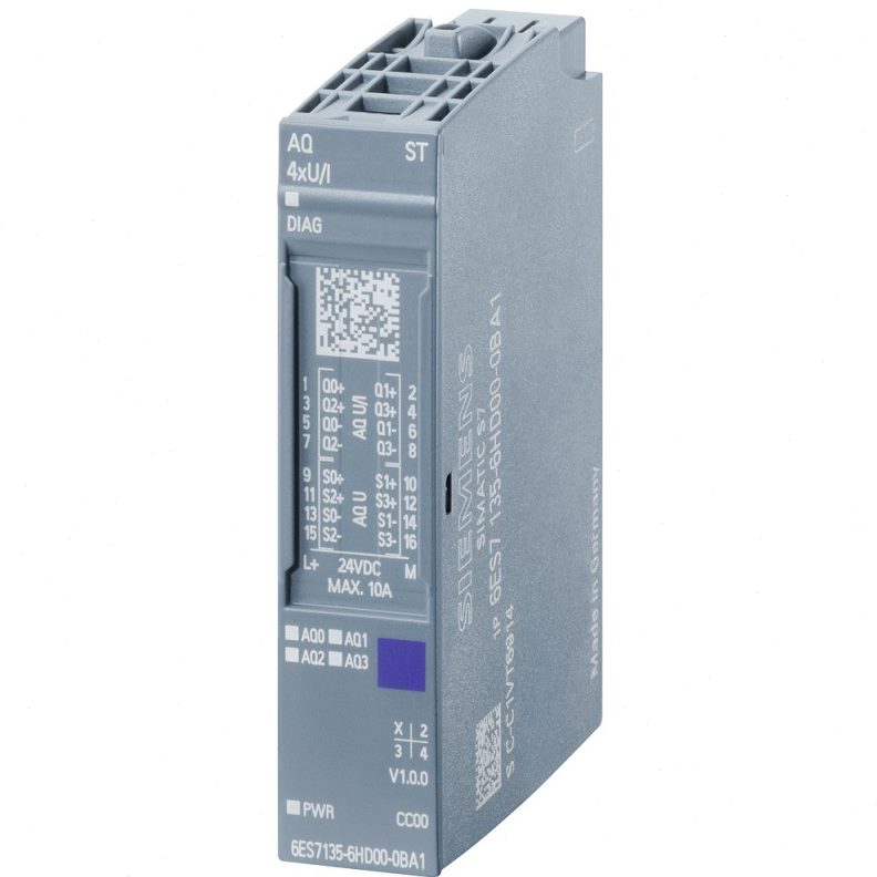 甄选6ES7135-6HD00-0BA1西门子PLC模块ET200SP 4AO U/I 模拟量输