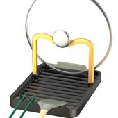 甄选供应厨房台面置物架多功能锅盖架免打孔立式 砧板锅铲架收纳