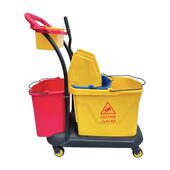 甄选超B 榨水车双桶柞水车保洁商用墩布压挤水器清洁拖把 46下压式