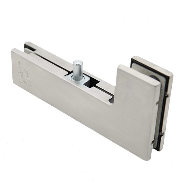 甄选无框玻璃门夹地弹簧 门配件不锈钢曲夹8-15mm7字型夹通用型曲