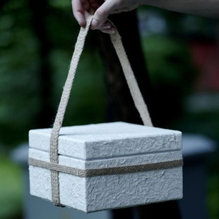 高端手工大尺寸包装盒纸盒器皿盒陶瓷盒月饼盒再生东巴纸手作品