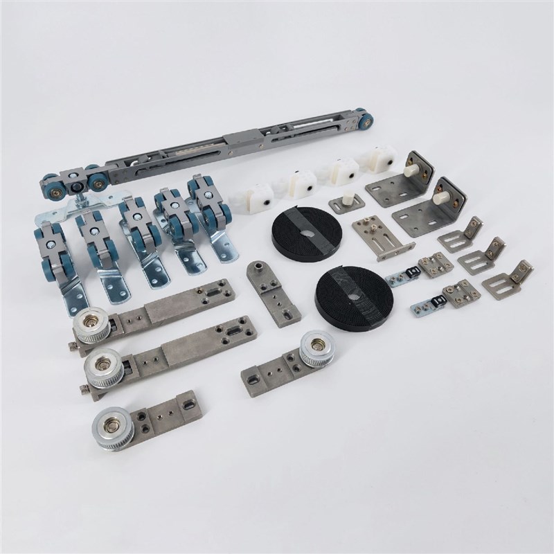 厂家三联动一体式单杠双向缓冲静音移门滑轮套装推拉门吊轮