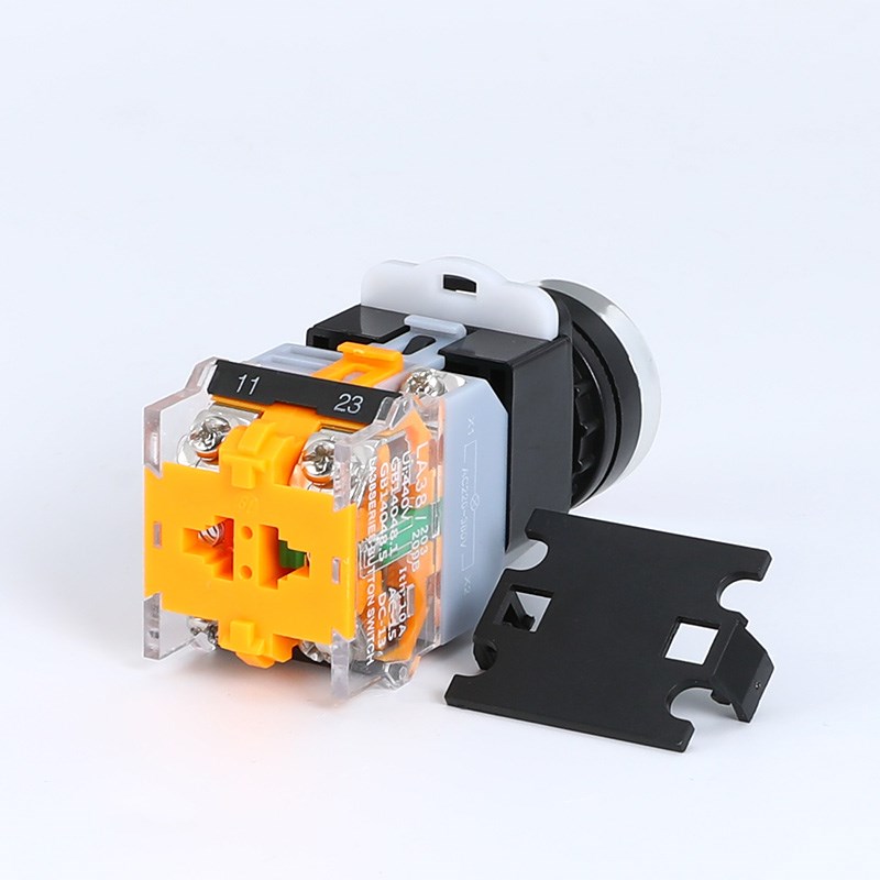 按钮开关L8-11D带灯自复位自锁11dzs平头控制按钮11D开孔22