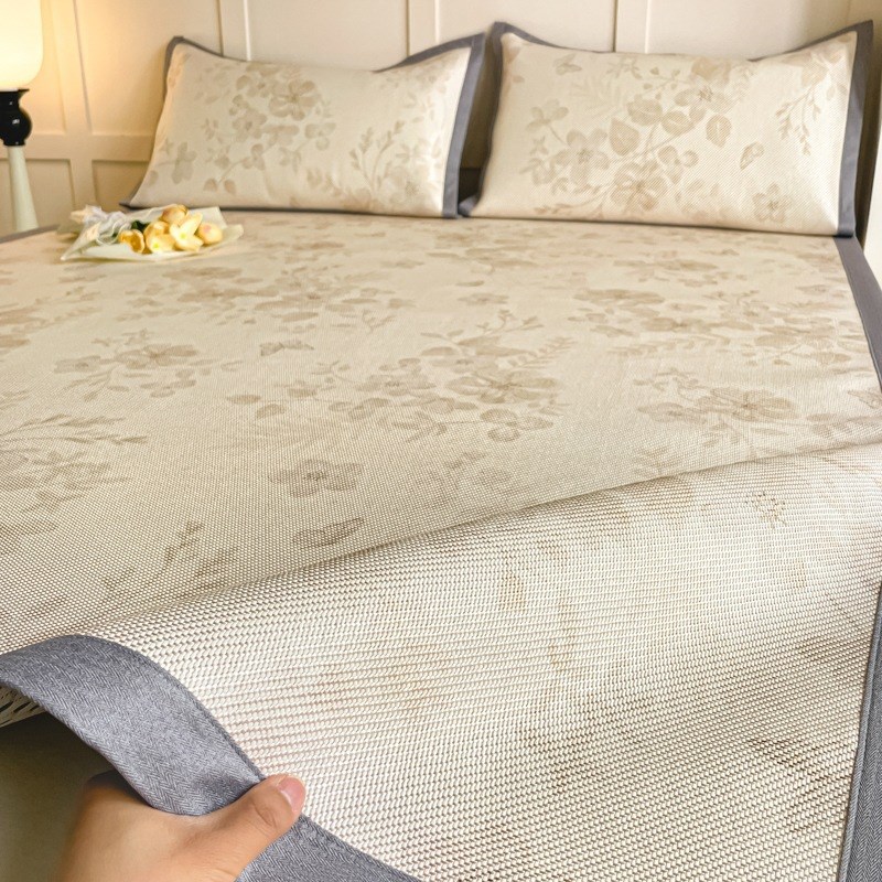 2025新款冰藤席冰丝凉席三件套夏天空调软席子可机洗竹席夏季床垫