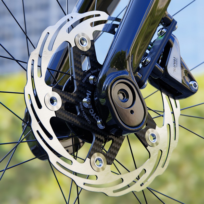 CYCLAMI碟刹公路车超轻碳纤维刹车碟片盘片中锁六钉160 180MM碟刹