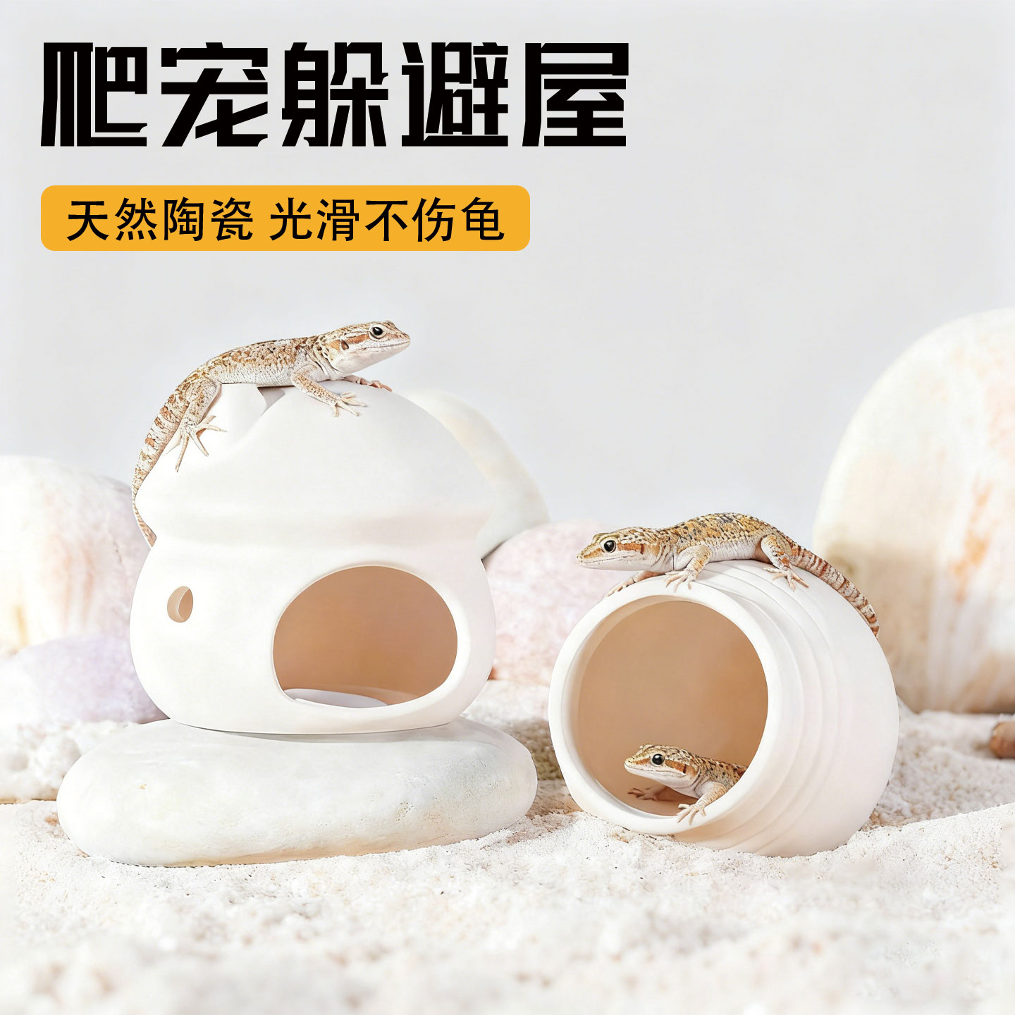 栩渠守宫躲避屋爬宠造景睫角乌龟