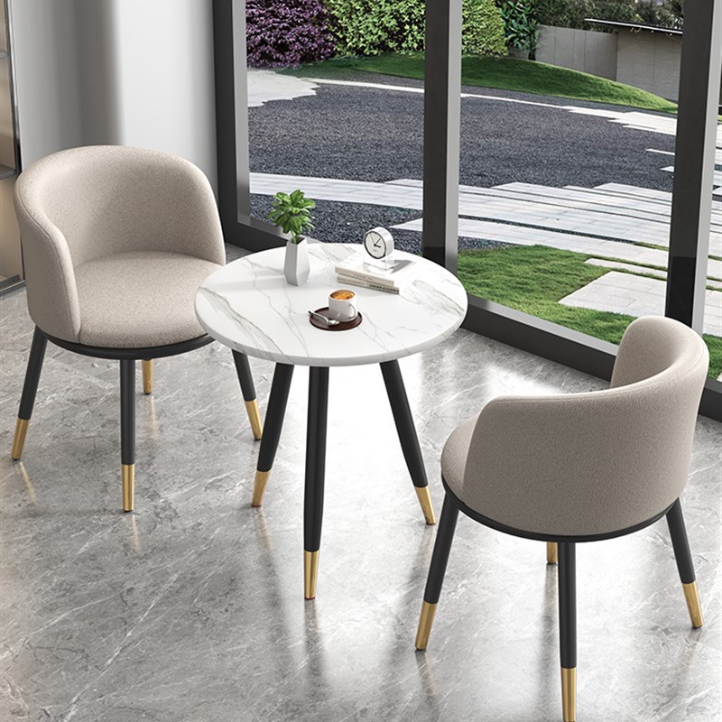 休闲桌椅一桌酒店接待桌椅组合阳台小茶桌椅子二小圆三件套装卧室