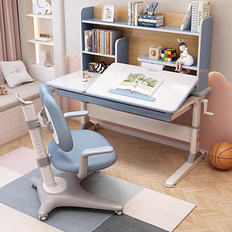 实木书桌书架一体可升降儿童学习桌中小学生家用卧室简约写字台,住宅家具,儿童学习桌,淘宝优惠券,粉丝福利购,淘宝优惠卷