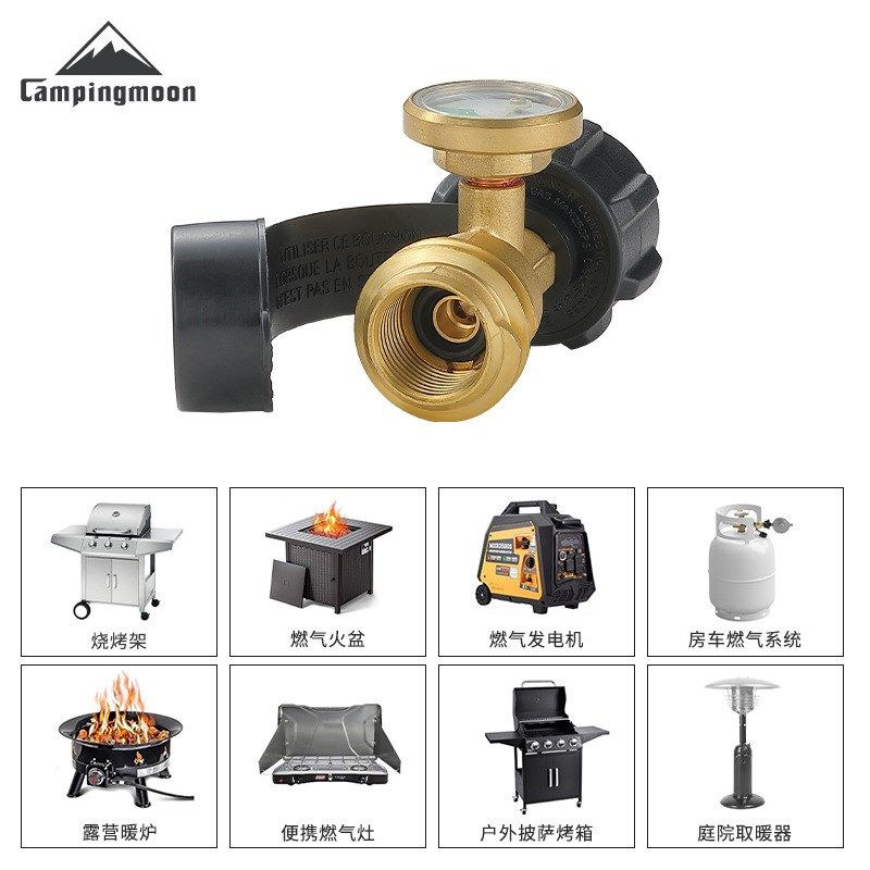 柯曼PZ-107北美5-40BL气罐带压力表接头QCC1转换头POL接头