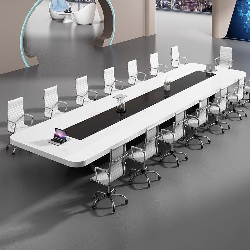 烤漆会议桌长桌简约现代大型洽谈桌白色会议室桌椅组合办公家具,商业/办公家具,会议桌,淘宝优惠券,粉丝福利购,淘宝优惠卷