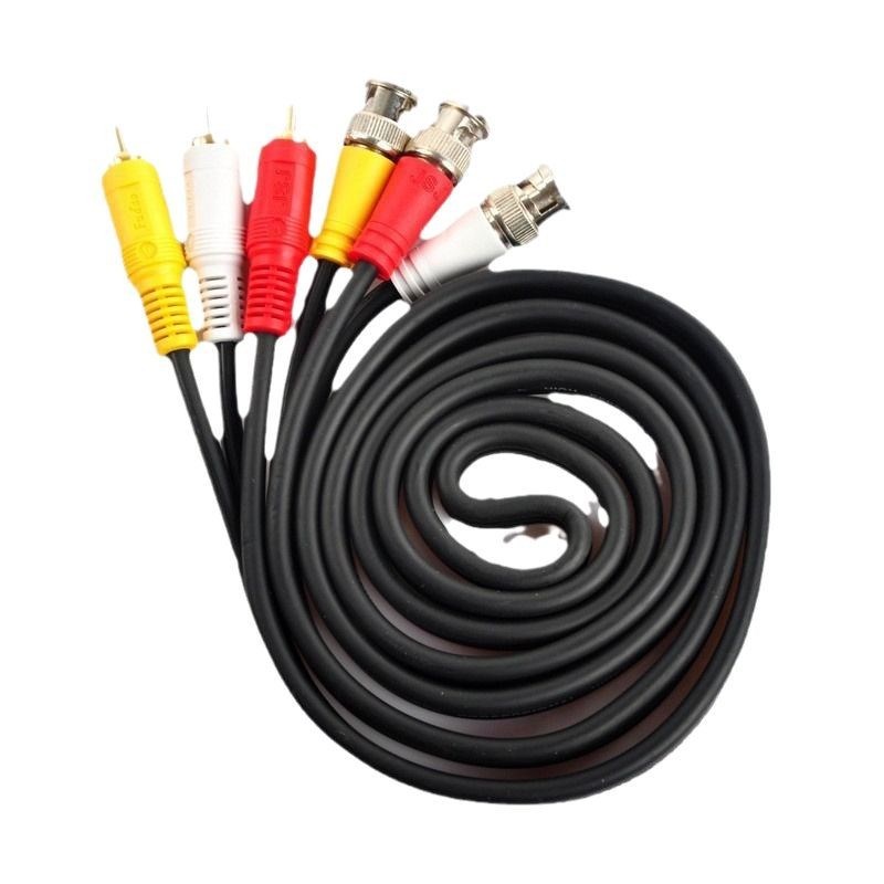 JSJ金山角 3RCA莲花转3BNC公对公视频线 BNC线 莲花线 音视频AV线