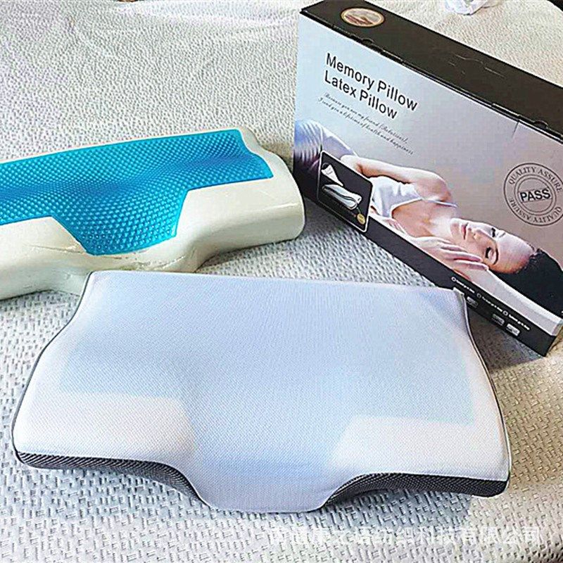 凝胶枕头跨境太空记忆棉枕芯夏季冰凉蝶形记忆枕慢回弹硅胶枕