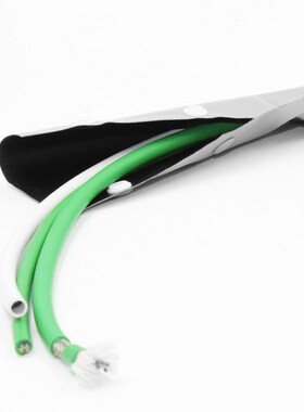 PVC银灰+黑色扣式结束带 HPC型按扣灰黑色电缆线包覆保护绝缘套管