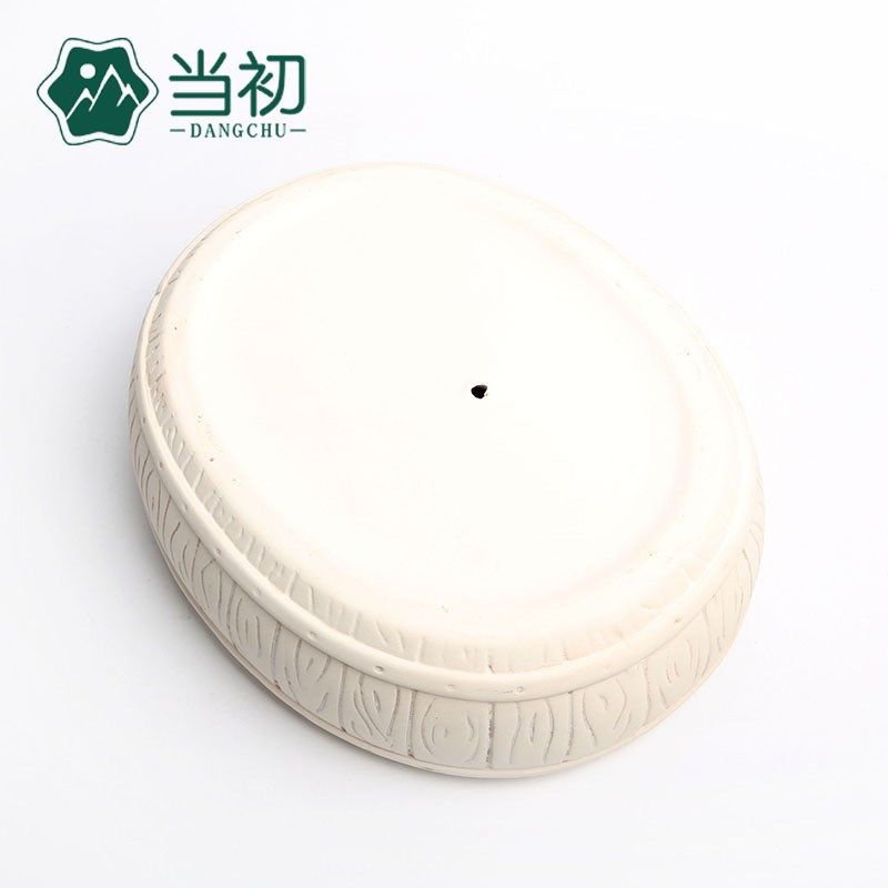 粗陶素烧陶盆 高温大号多肉拼盘陶瓷花盆椭圆zakka多肉植物花盆