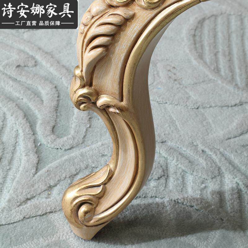 欧式宫廷实木餐椅带扶手书椅法式奢华布艺单人椅高端家具V6