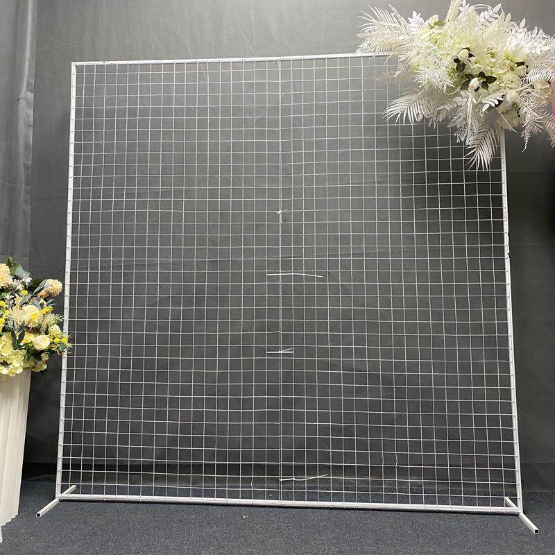 2020新款婚庆舞台背景铁艺网格屏风摆件装饰户外草坪森系婚礼道具