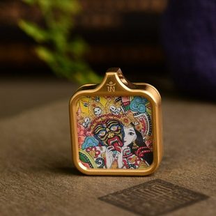 唐卡彩绘扎基拉姆前生今世吊坠 TY1868