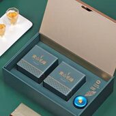 皮纹面包装 黄山毛峰新款 茶叶盒250克2罐半斤装 茶叶罐整箱16套空盒