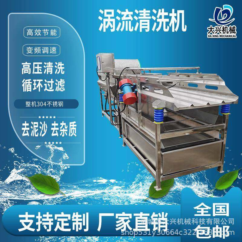 葡萄干涡流清洗机根茎类蔬菜旋流清洗震动沥水一体清洗设备