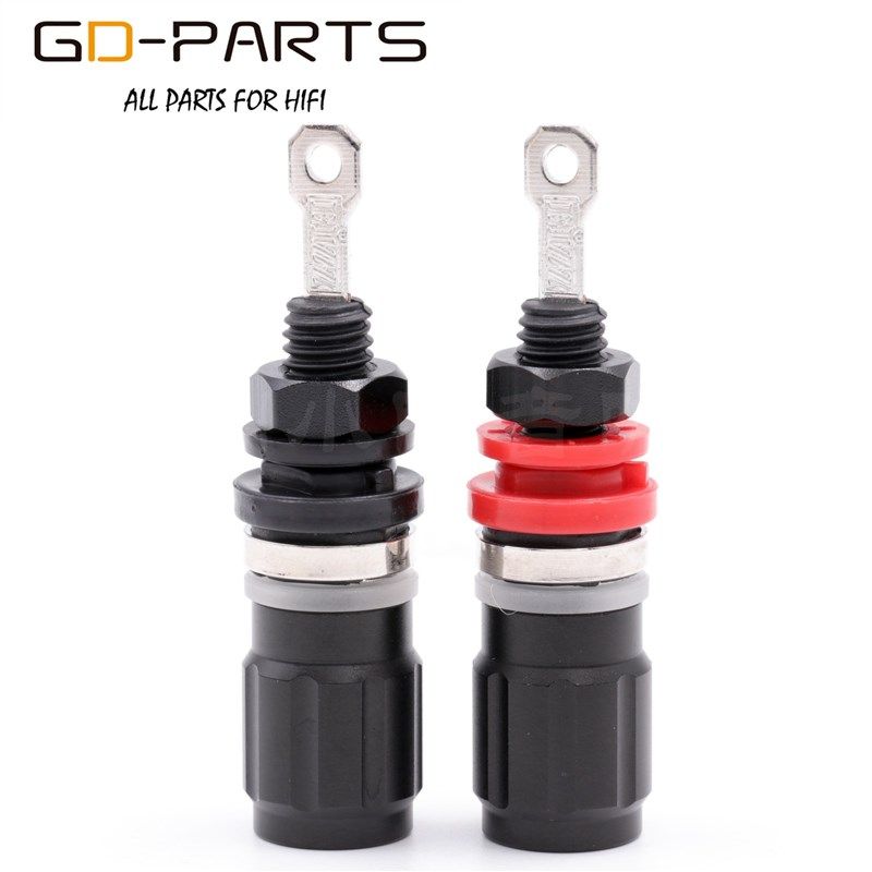 EI紫铜镀金镀铑喇叭功放接线柱音响音箱香蕉插头插座端子单点式