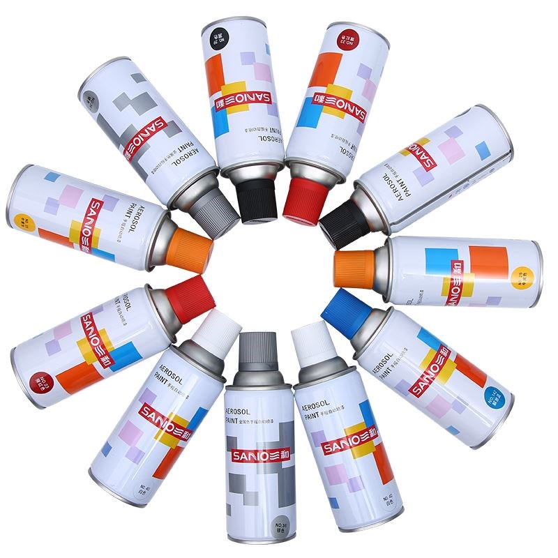三和自喷漆手摇自动喷漆汽车摩托自行车补漆墙面涂鸦喷漆黑白色漆